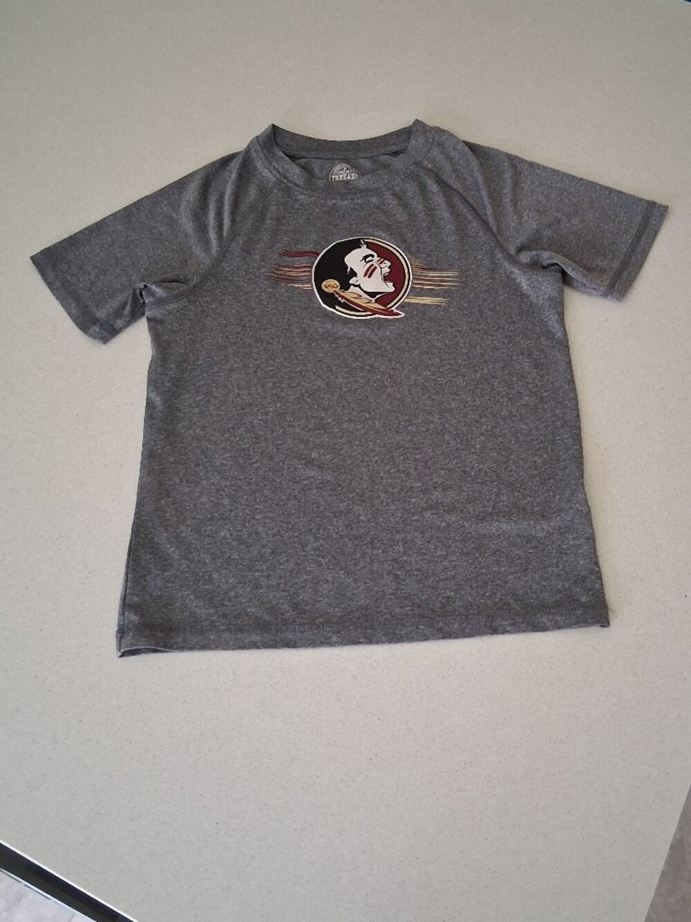 FSU Gray Short Sleeve Shirt Youth Size Med 8/10
